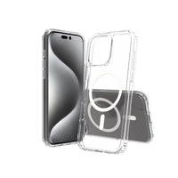 Redefine High Quality Acrylic + TPU Hybrid Transparent Case Cover with Magnetic Ring for iPhone 16 Pro Max